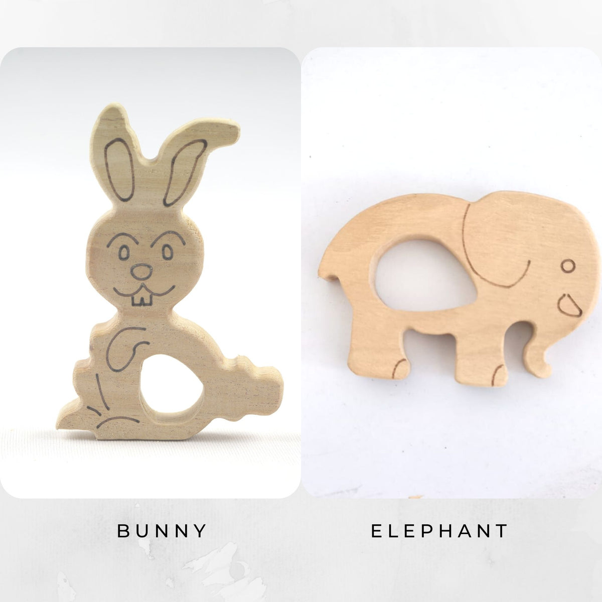 Wooden hot sale elephant teether