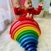 Large wooden rainbow stacker