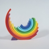 Wooden rainbow stacker large