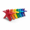 Rainbow coloured wooden human stacker