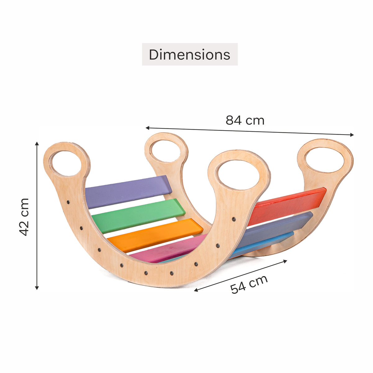 Buy Wooden Rainbow Rocker | Medium | WoodBee Toys